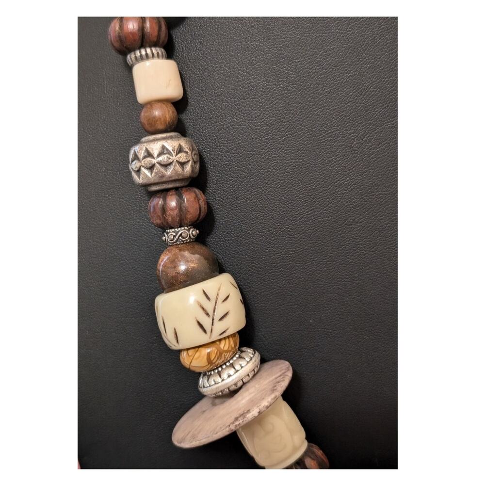 Coldwater Creek Tribal Chunky Mixed Bead Necklace - Picture 3 of 8